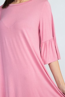 Women's Peplum 3/4 Sleeve Dress style 4