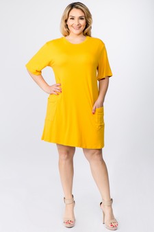 Women's Two Pocket T-Shirt Dress style 4
