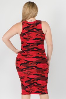 Women's Camouflage Midi Bodycon Dress style 3