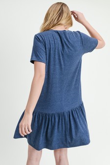 Women's Short Sleeve Peplum Hem Dress style 3