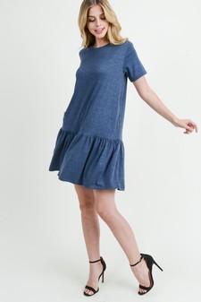 Women's Short Sleeve Peplum Hem Dress style 6