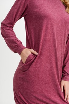 Women's Long Sleeve Pullover Sweatshirt Dress style 7