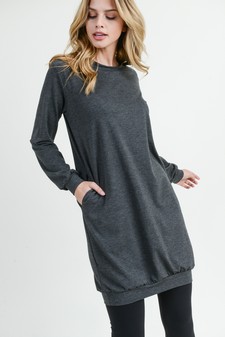 Women's Long Sleeve Pullover Sweatshirt Dress style 3