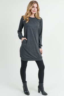 Women's Long Sleeve Pullover Sweatshirt Dress style 8