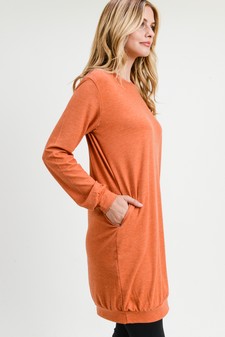 Women's Long Sleeve Pullover Sweatshirt Dress style 3