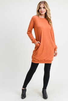 Women's Long Sleeve Pullover Sweatshirt Dress style 7