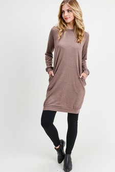 Women's Long Sleeve Pullover Sweatshirt Dress style 9