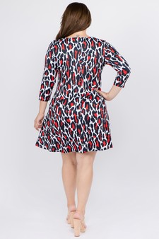 Women's Leopard Print A-Line Dress style 4
