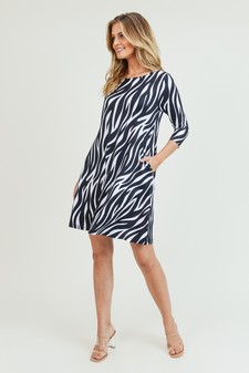 Women's Zebra Print A-Line Dress style 7