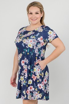 Women's Daisy Floral Dress with Pockets style 2