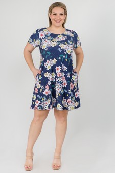 Women's Daisy Floral Dress with Pockets style 4