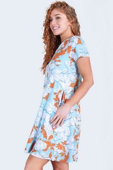 Women's Floral Blossom Dress with Pockets style 2
