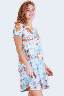 Women's Floral Blossom Dress with Pockets style 5