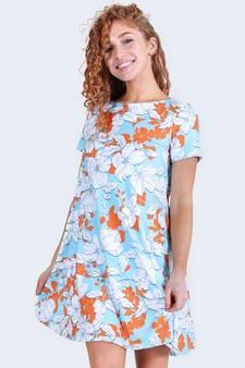 Women's Floral Blossom Dress with Pockets style 6