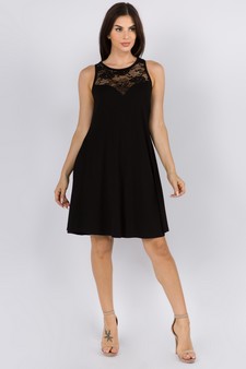 Women's Lace-Trim Sleeveless Dress style 3