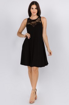 Women's Lace-Trim Sleeveless Dress style 5