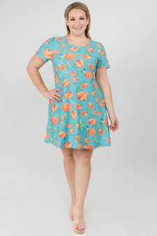 Women's Orange Fruit Dress with Pockets style 4