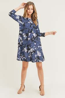 Women's Floral Blossom Dress with Pockets style 7