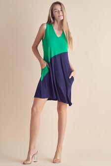 Women’s Voluminous Color Block Dress style 4