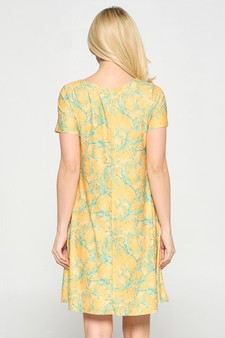 Women's Ditsy Daisy Print Dress with Pockets style 3