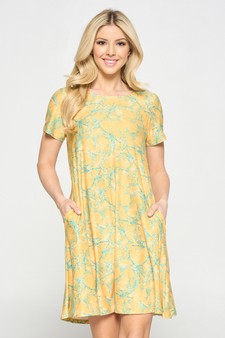 Women's Ditsy Daisy Print Dress with Pockets style 4
