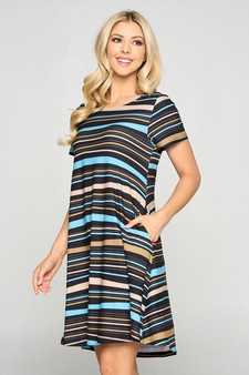 Striped Swing Dress style 2