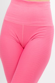 Women's Ombre Moto Ridge Detail High Performance Activewear Compression Leggings style 4