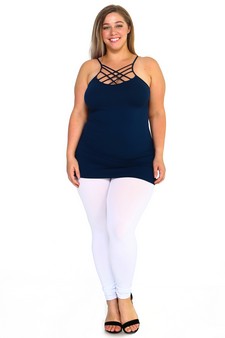 Womens Seamless Triple Criss-Cross Front Cami style 4