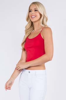 Lady's Seamless Skinny Strap Cropped Cami style 3