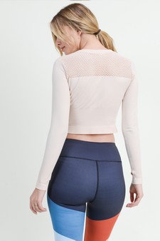 Women’s Mesh Detailed Long Sleeve Athleisure Crop Top style 8