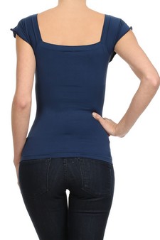 Navy-Lady's Seamless Fashion Top style 5