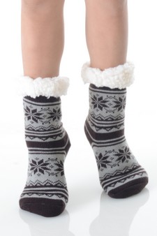 Soft Premium Non-slip Thermal Double Layer Crew Socks style 8