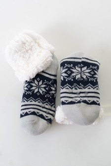Soft Premium Non-slip Thermal Double Layer Crew Socks style 9