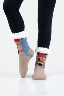 Women's Non-slip Merry X-Mas Slipper Socks style 13