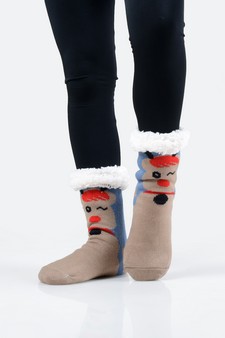 Women's Non-slip Merry X-Mas Slipper Socks style 14