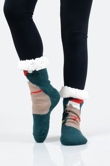 Women's Non-slip Merry X-Mas Slipper Socks style 7