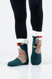 Women's Non-slip Merry X-Mas Slipper Socks style 8