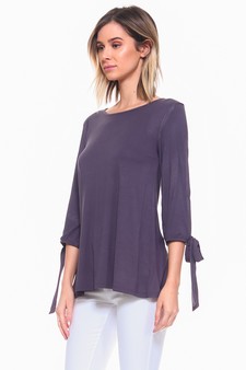 Cut Out Half Sleeve Tie Top style 2