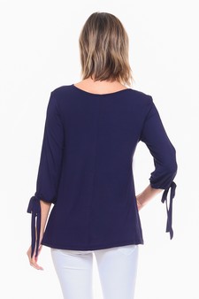 Cut Out Half Sleeve Tie Top style 3