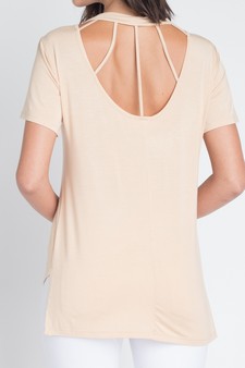 Lady's Strappy Cut Out Back Top style 4