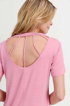 Lady's Strappy Cut Out Back Top style 6