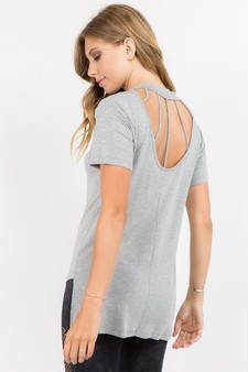 Lady's Strappy Cut Out Back Top style 9