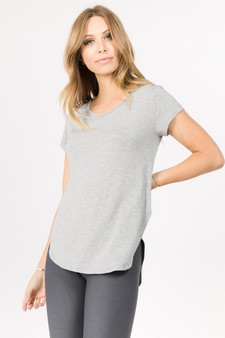 Women’s Knit Athleisure Top w/ Slashed-Back style 3