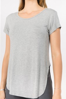 Women’s Knit Athleisure Top w/ Slashed-Back style 4