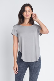***NY ONLY***Women’s Knit Athleisure Top w/ Slashed-Back style 2