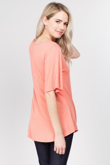 Lady's Bell Short Sleeve Tunic Top style 3