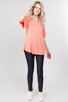 Lady's Bell Short Sleeve Tunic Top style 6
