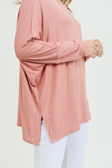 Women's Dolman Sleeve Oversized Tunic Top style 5
