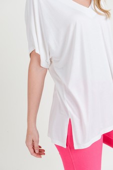 Women's Short Sleeve V-Neck Oversized Top style 6