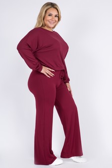 Women's Long Sleeve Top and Lounge Pants Set style 2